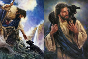 Jesús y la oveja perdida Jesús y la oveja perdida